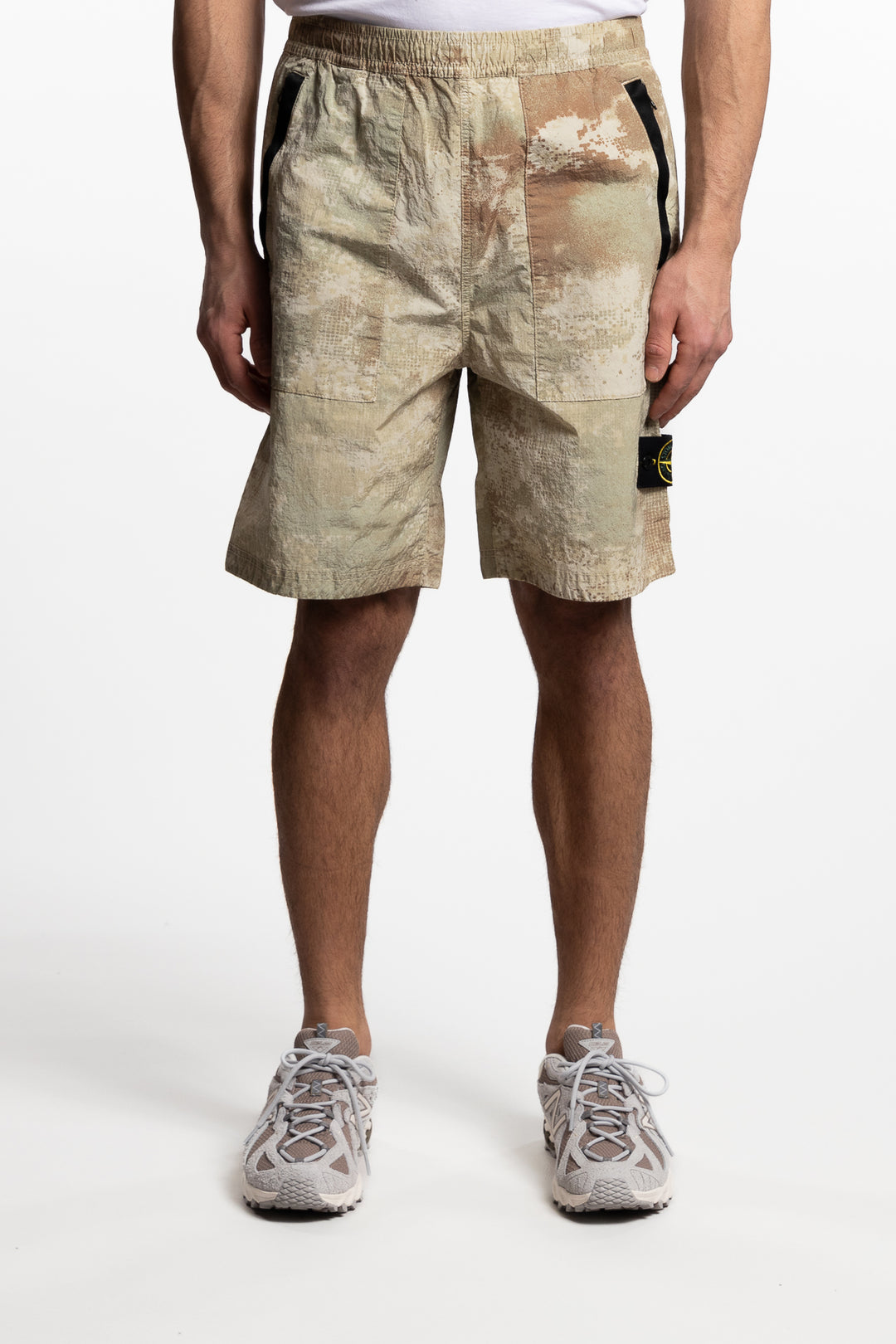 Camouflage Bermuda Shorts Natural Beige