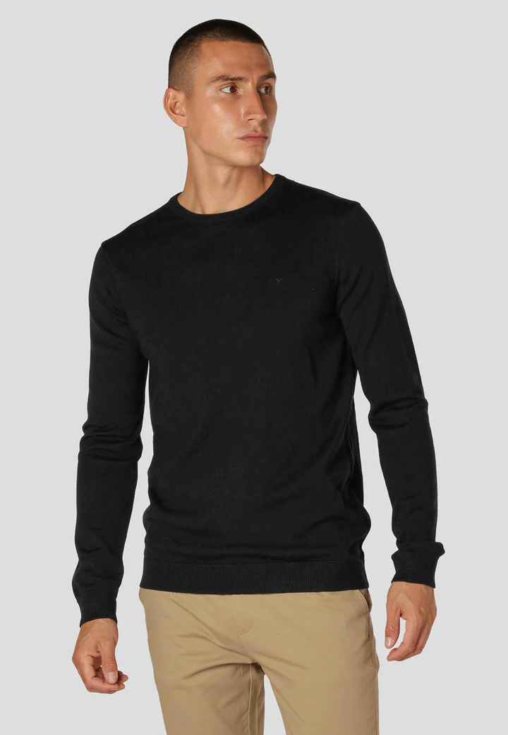 Merino Wool Crew Black