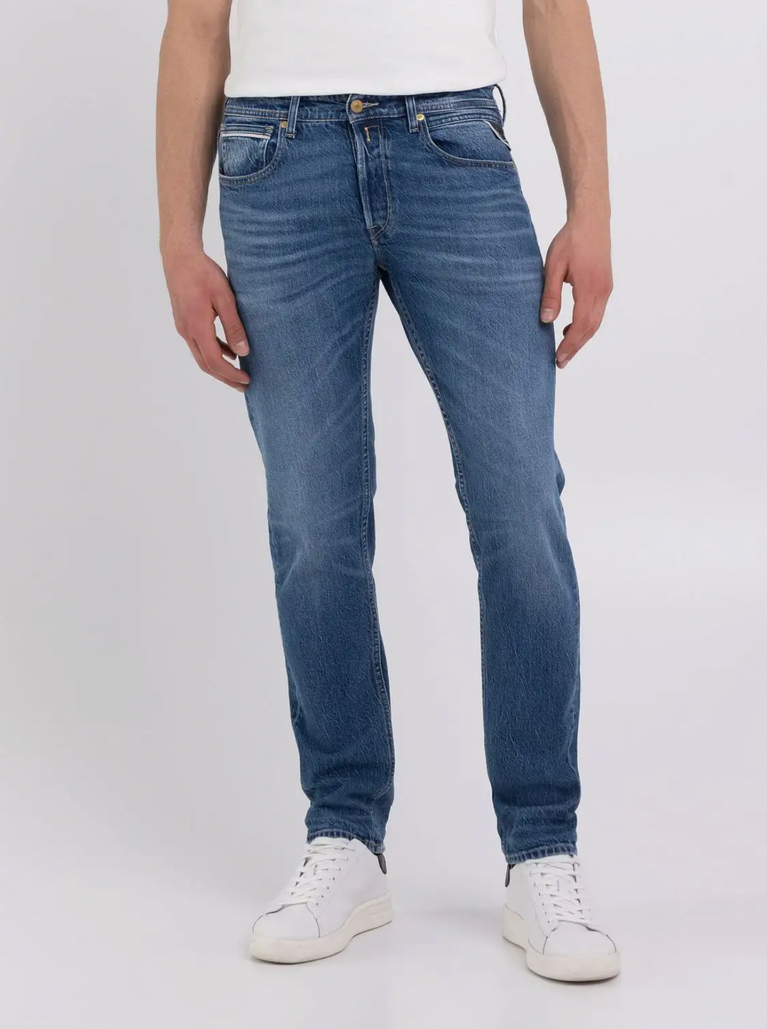 Grover Straight Fit Jeans Medium Blue