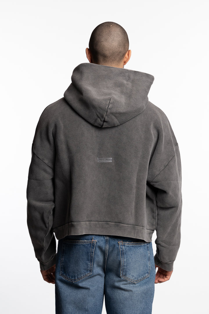 Hoodie Washed Logo Faded Black