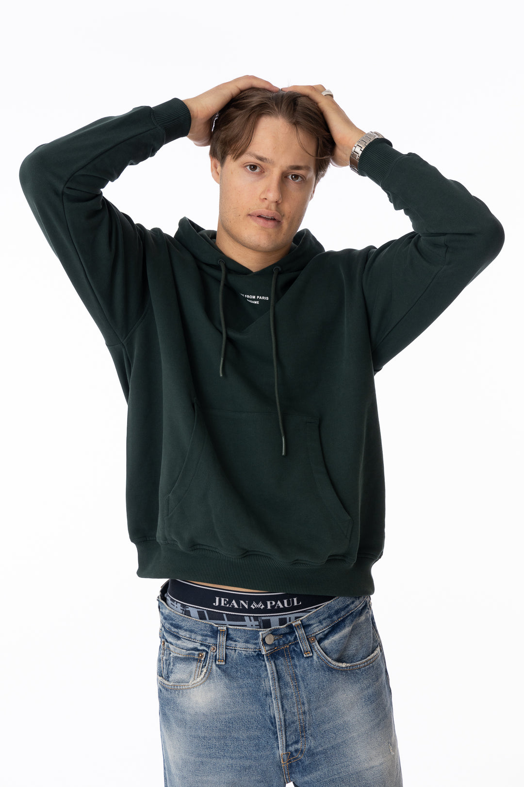 Le Hoodie Classique NFPM Dark Green-Genser-Bogartstore