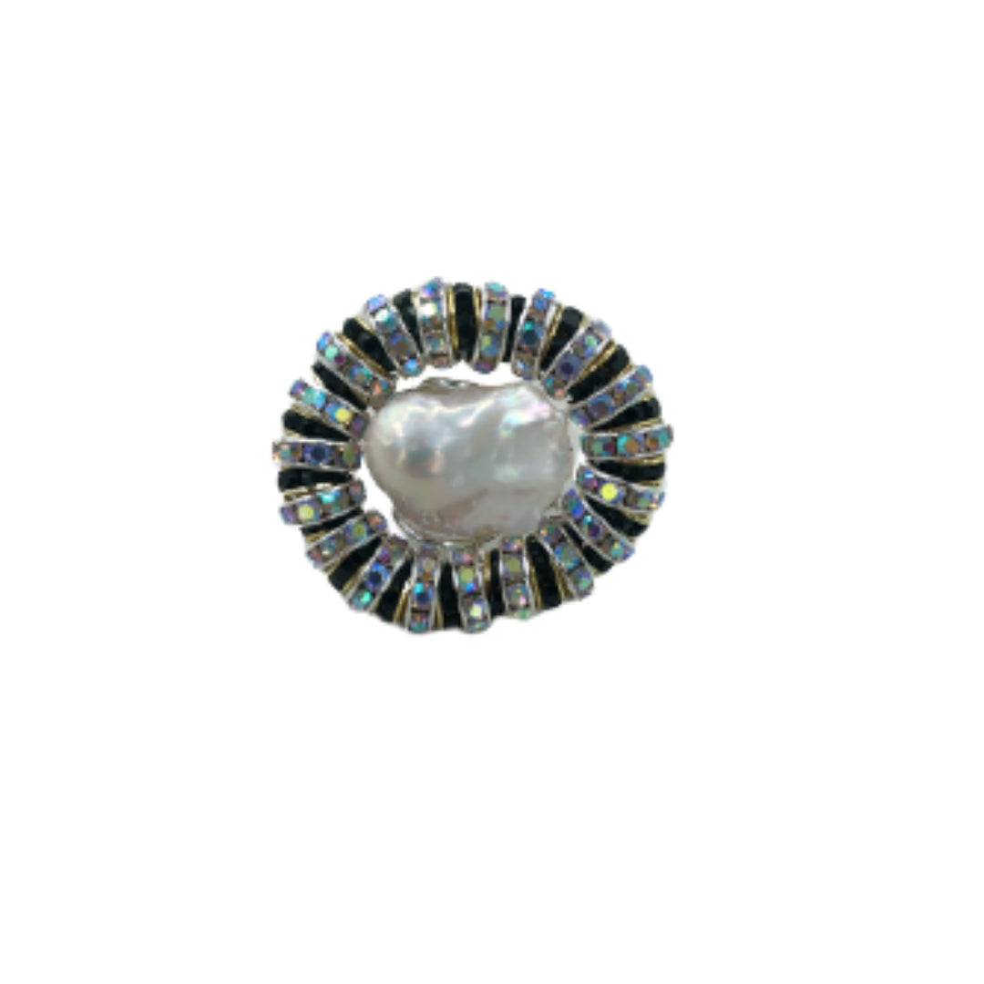 Baroque Diamond Ring- Zebra