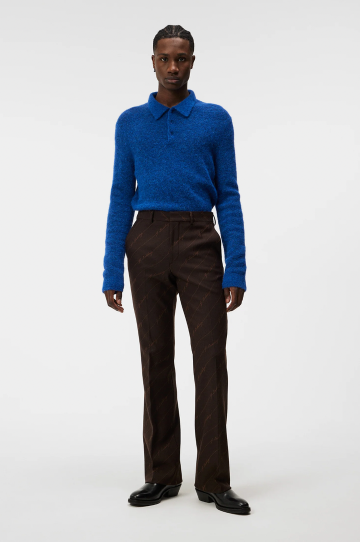Hayden Hairy Polo Knit Blue