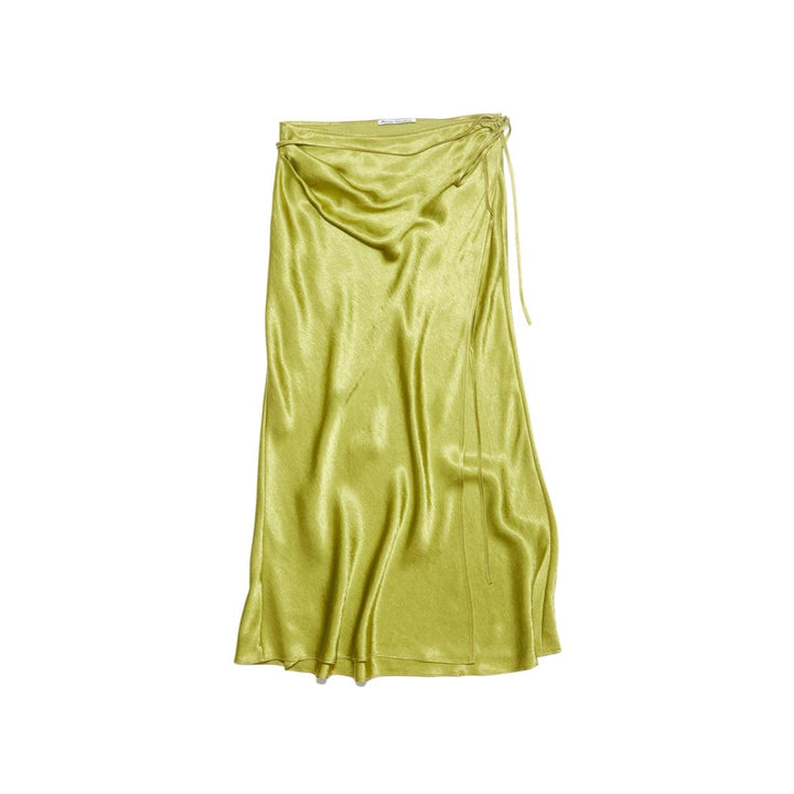 Satin Wrap Skirt- Light Olive-Skjørt-Bogartstore