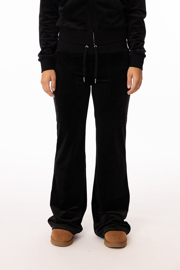 Layla Low Rise Flare Pocketed- Black