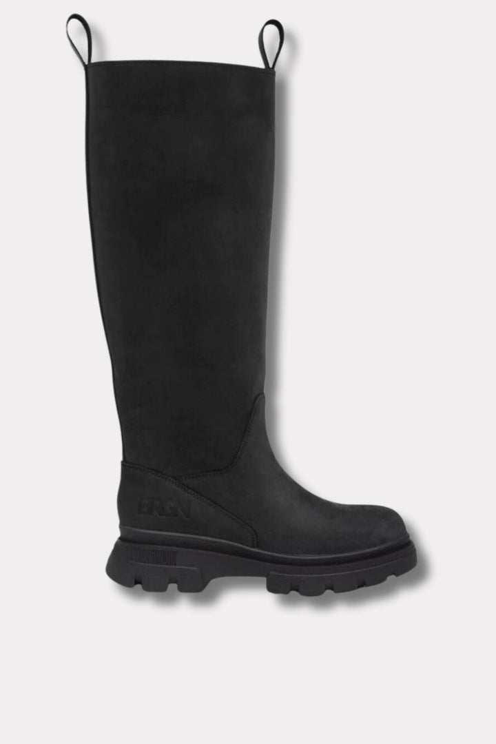 High Leather Boot- Black