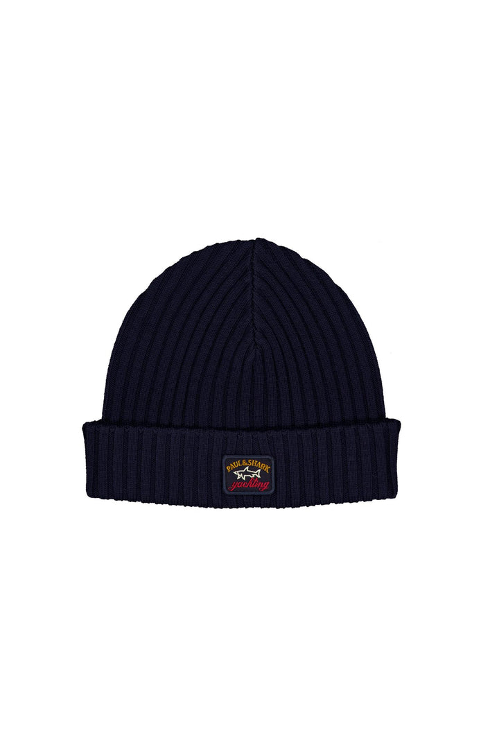 Knitted Wool Beanie Navy