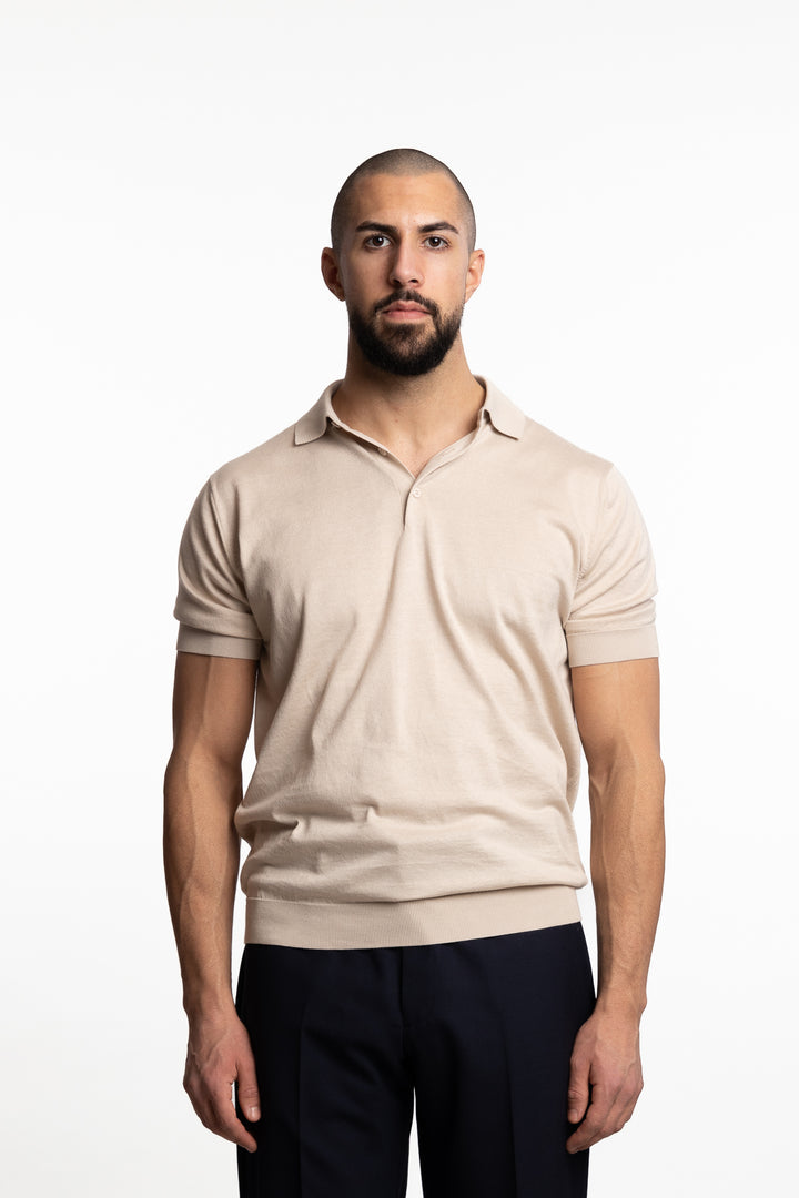Cotton Polo Shirt Beige