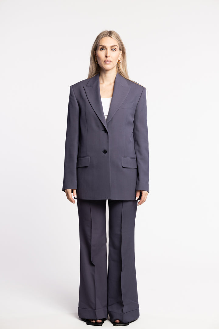 Regular Fit Suit Jacket- Mid Blue