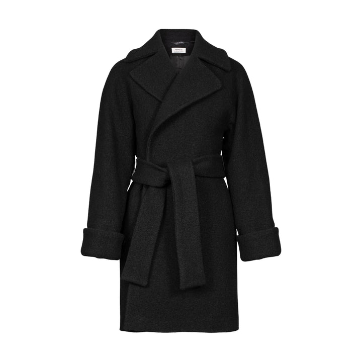 Wool Coat Mid- Black-The Product-Bogartstore