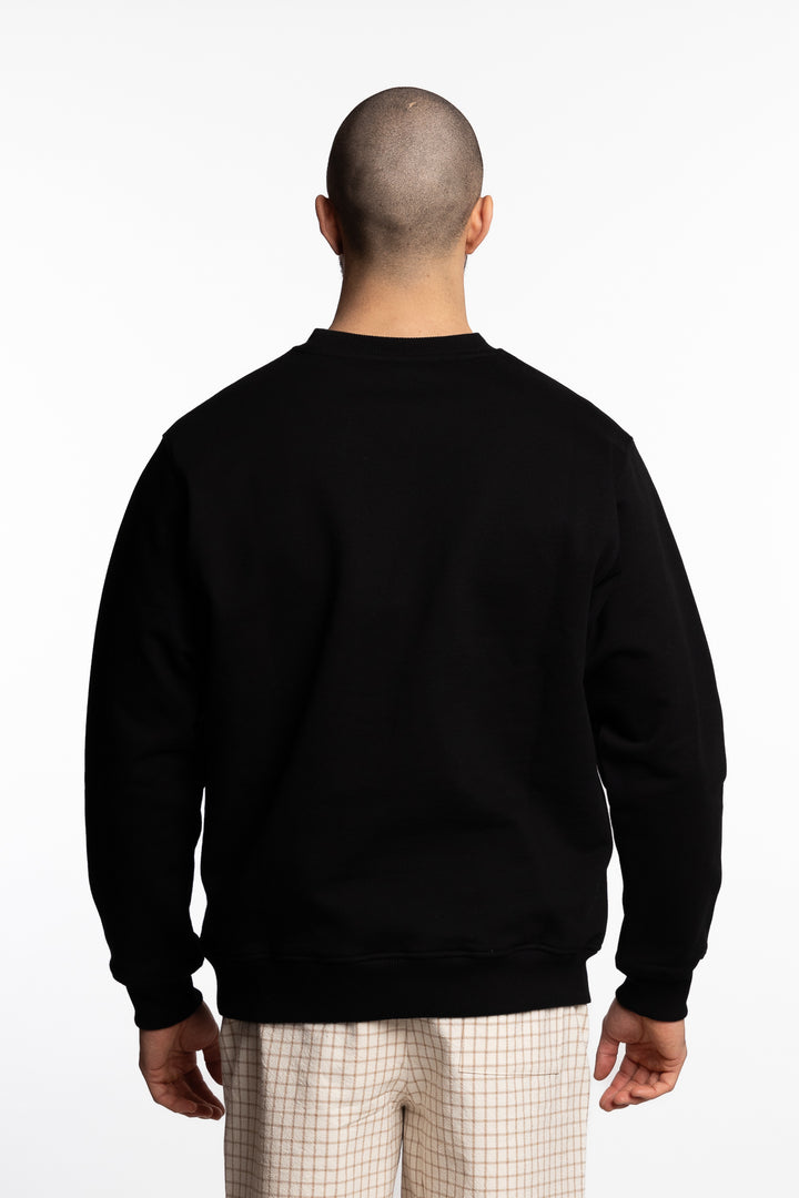 Le Sweatshirt Slogan Esquisse Black