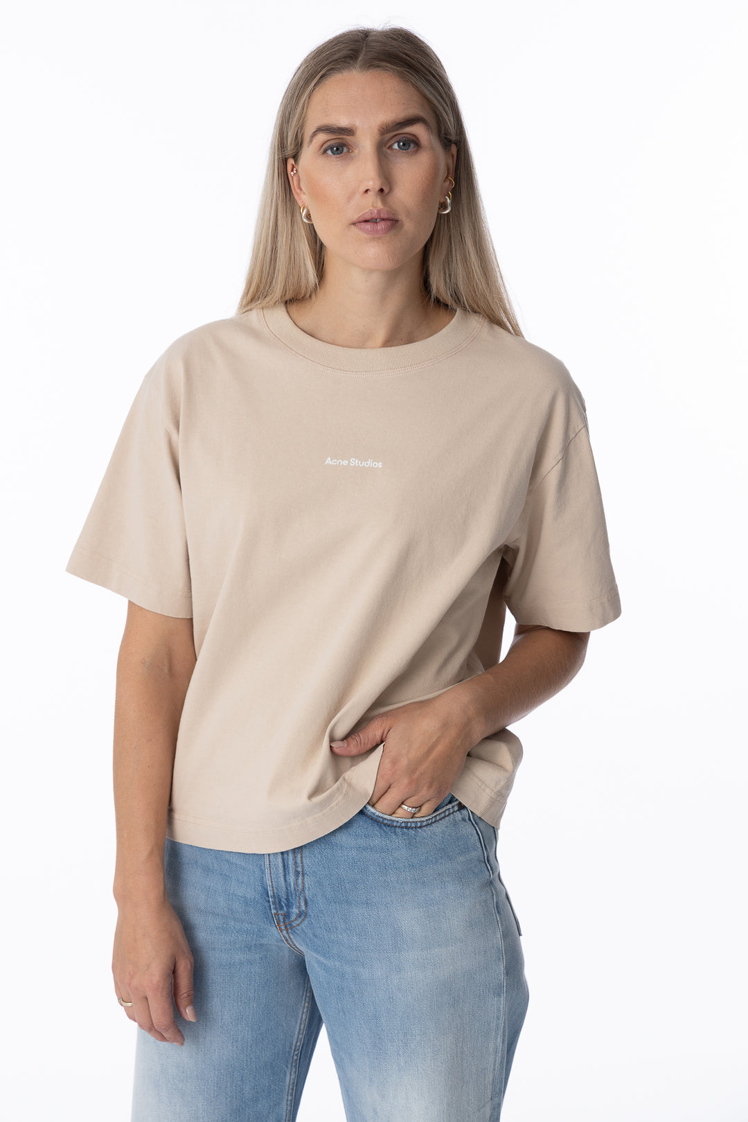 Logo T-Shirt Champagne Beige-T-skjorte-Bogartstore