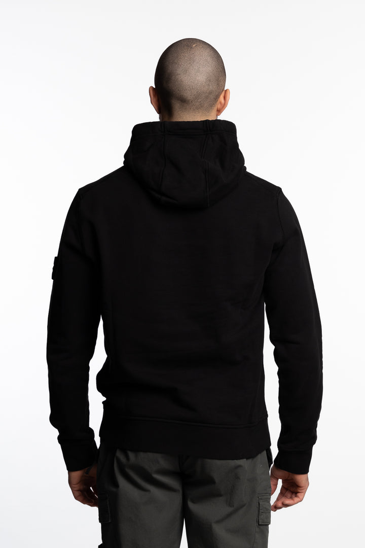 Garment Dyed Hooded Sweatshirt Black
