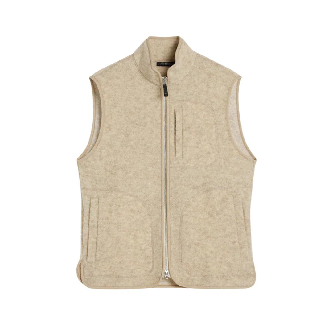 Duncan Wool Fleece Vest Oyster Grey-Yttervest-Bogartstore