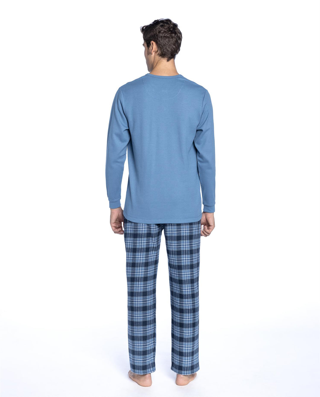 Viyella Pyjama Pant Blue Checkered
