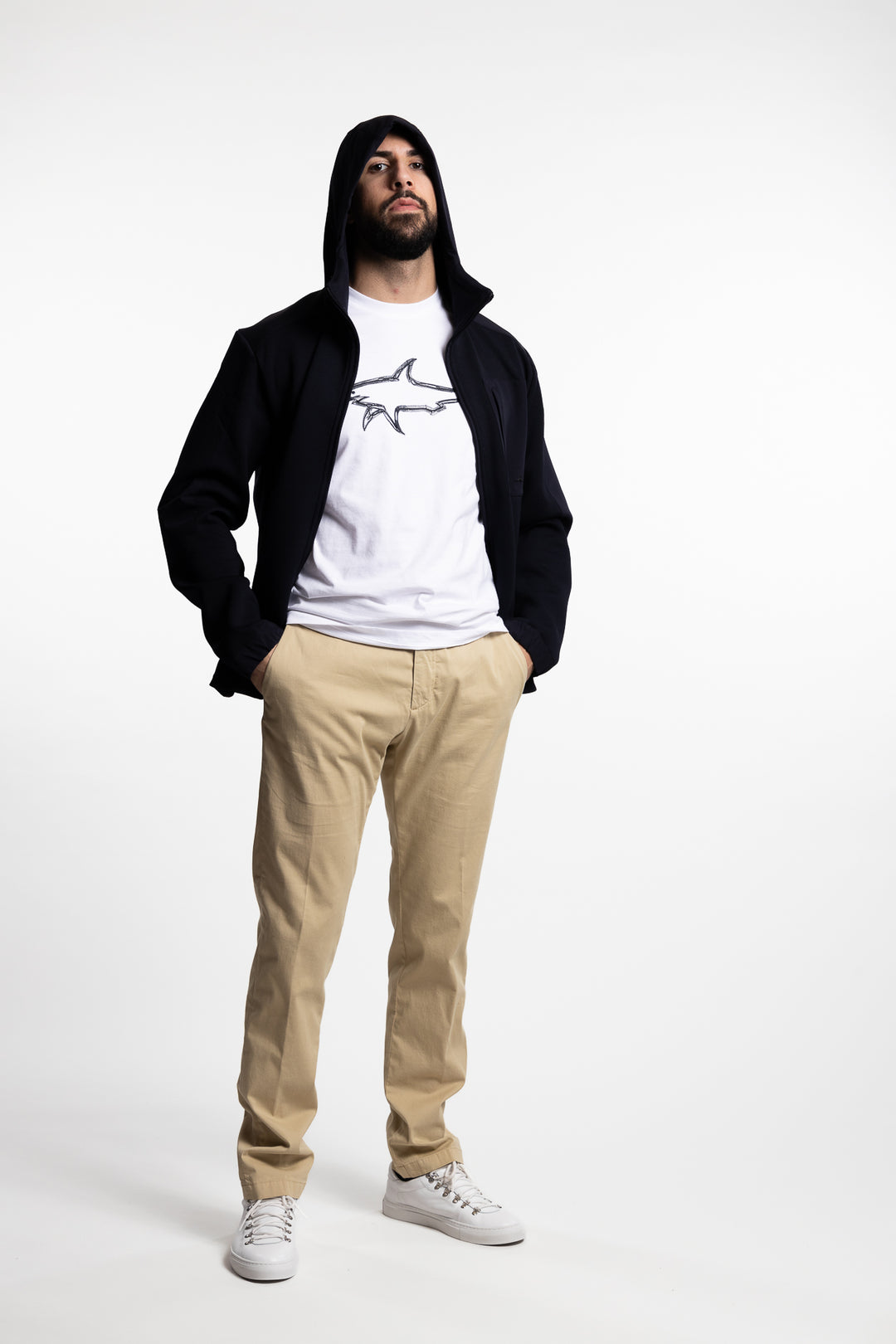 Polyester Full-Zip Sweatshirt Navy