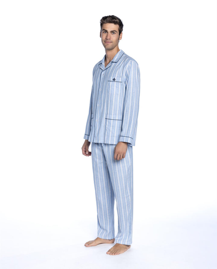 Viyella Pyjama Blue Stripes
