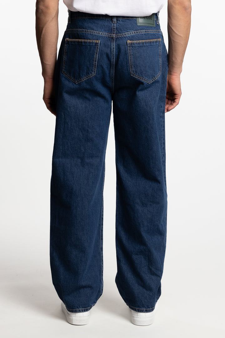 Le Jeans Brodé Relaxed Fit Stone Wash