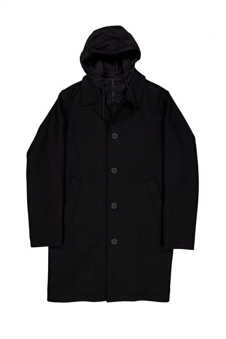 Hooded Mac Coat Black-Ytterjakker-Bogartstore