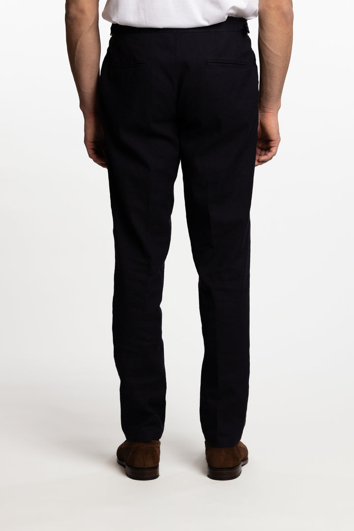 Pisa Cotton/Linen Trousers Navy