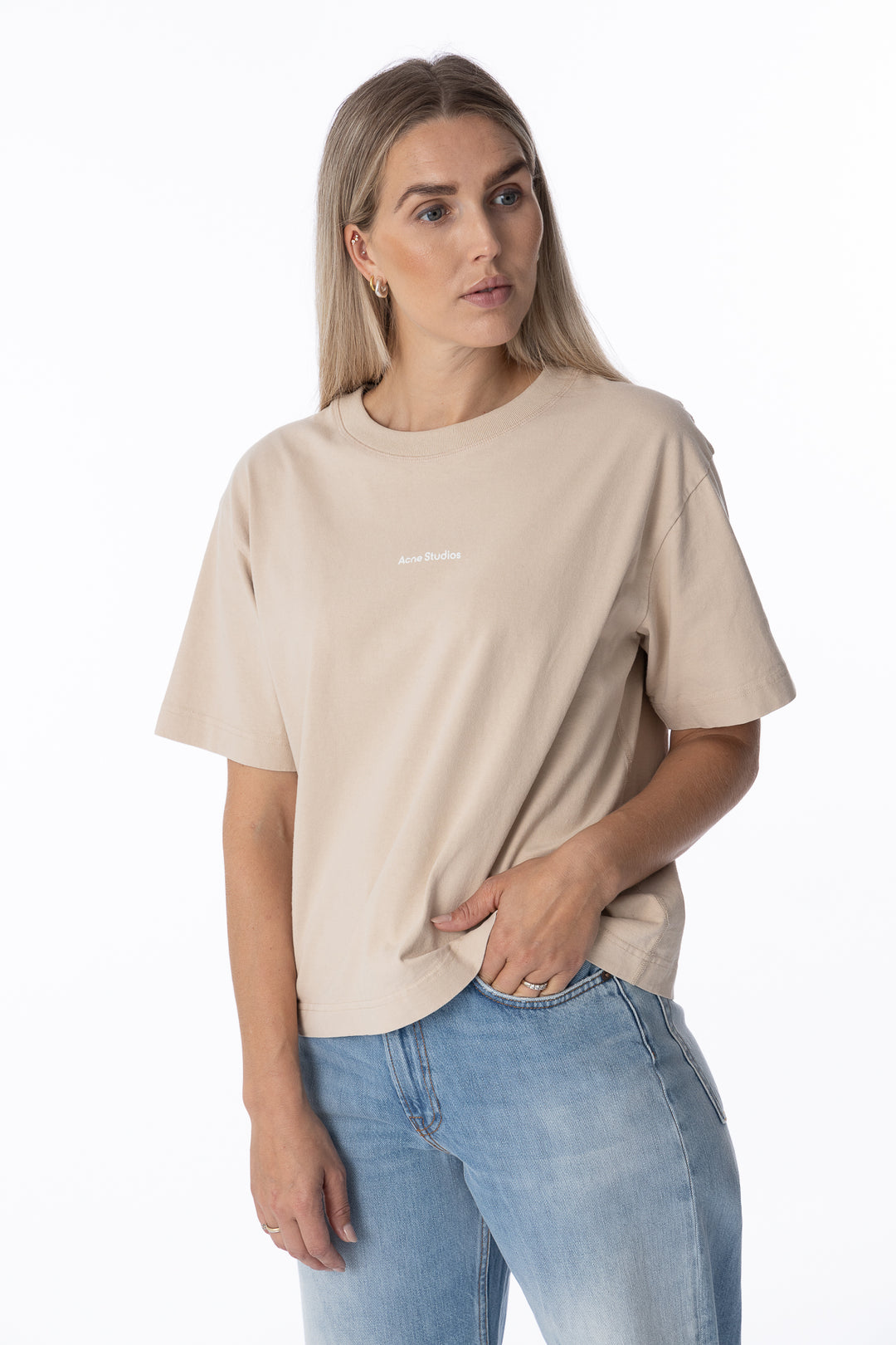 Logo T-Shirt Champagne Beige-T-skjorte-Bogartstore