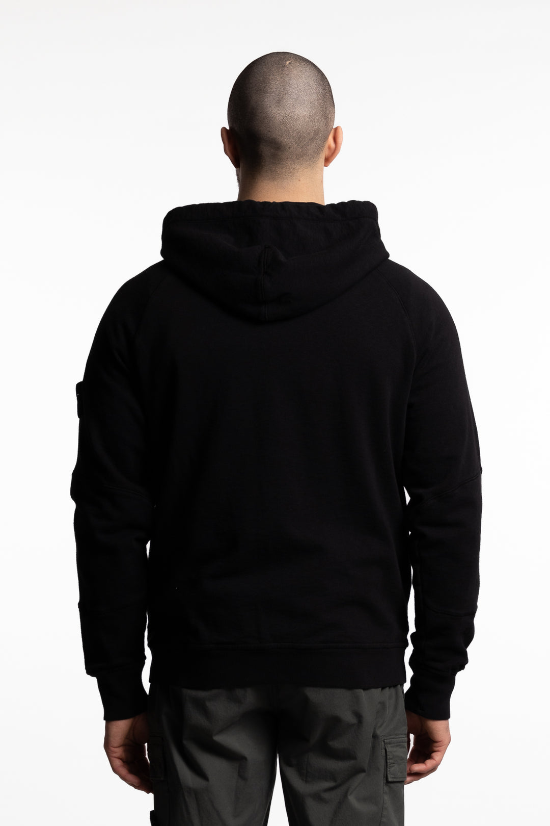 Hooded Zip-Up Sweater ‘OLD’ Treatment Black