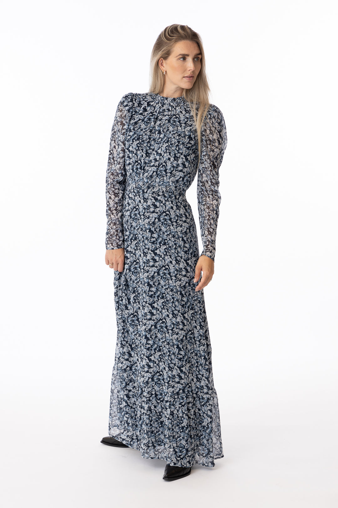 Nora Long Dress- Blue Dawn Print-Camilla Pihl-Bogartstore