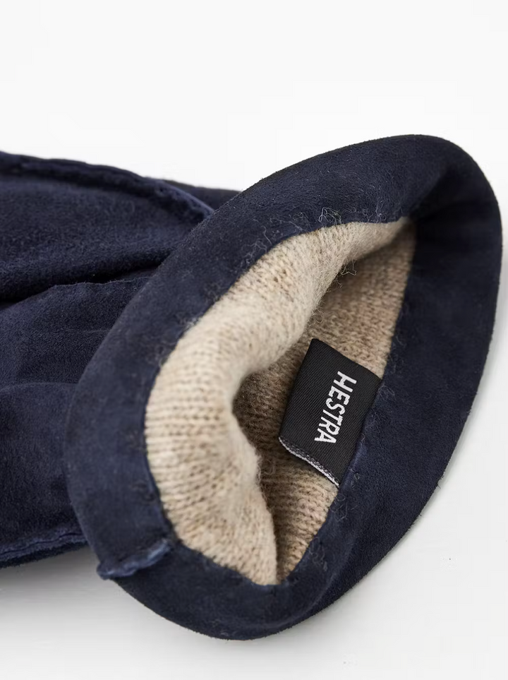 Arthur Lambskin Suede Gloves Navy