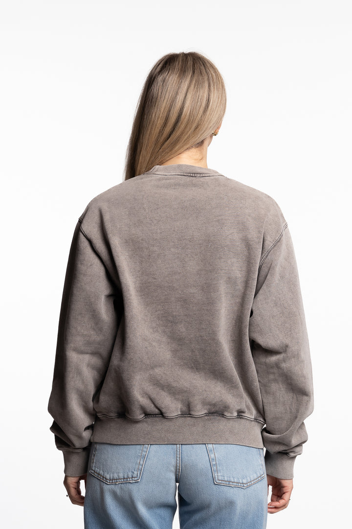 Blurred Logo Sweater- Faded Grey